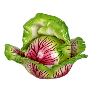 Meissen Pink Cabbage-Shaped Box - Trompe l'Oeil Porcelain by Didier Gardillou For Sale