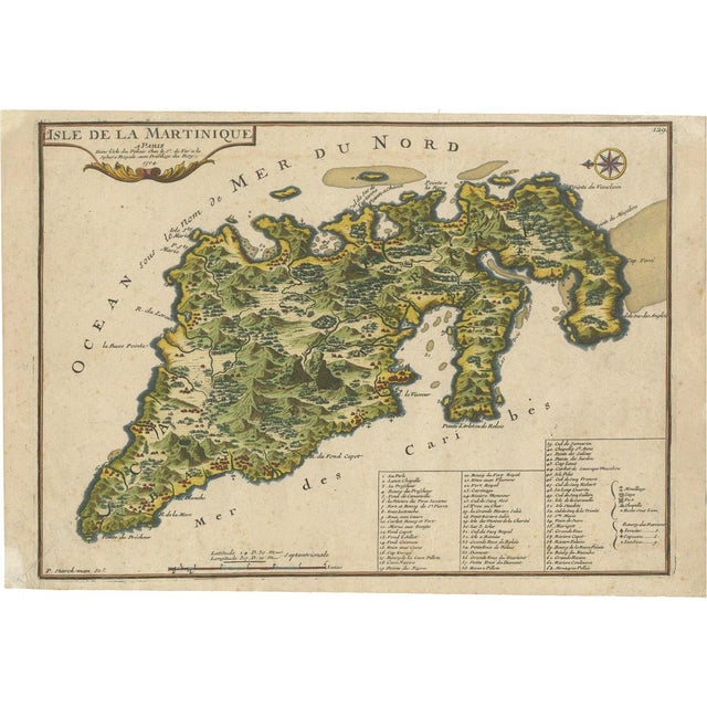 Lisle De La Martinique Caribbean Copper Engraving, 1876 For Sale