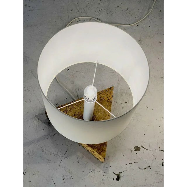 Goldenrod Post-Modern Table Lamp, France, 1980s For Sale - Image 8 of 12