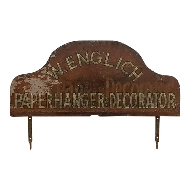 Antique English Shop Sign For Sale