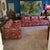 Red 1970s Vintage Floral-Patterned Sofa and Loveseat For Sale - Image 8 of 8