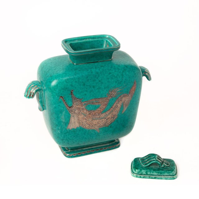 Mid-Century Modern Lid Urn by Wilhelm Kåge for Gustavsberg, 1940s For Sale - Image 3 of 5