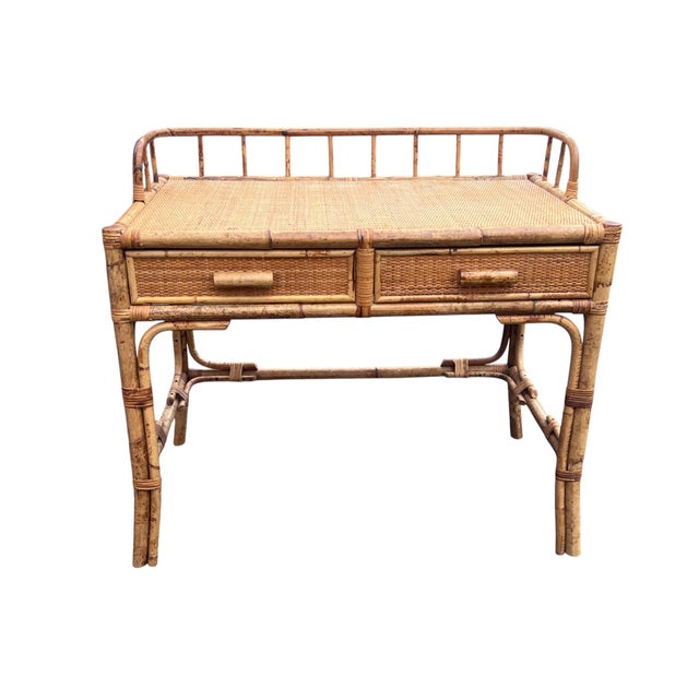 Rattan Wicker Desk For Sale - Image 4 of 18