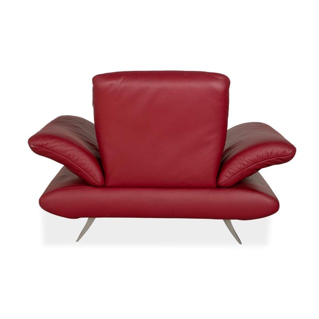 Red Leather Rossini Armchair with Manual Function from Koinor For Sale - Image 14 of 16