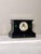 Antique French Belgian Black Slate Mantle Clock With Open Escapement and Malachite Inlay For Sale - Image 15 of 15