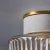 Amber 1960s Swedish Modern Pressed Glass & Porcelain Wall or Ceiling Lamp For Sale - Image 8 of 13