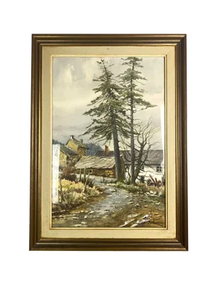 Leon Klassens, Landscape, 1970, Watercolor, Framed