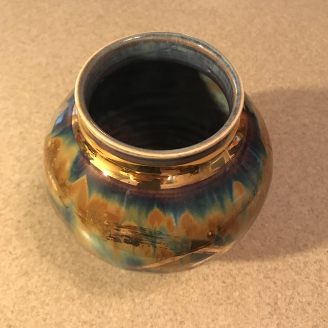 Gold Glazed Pottery Vase Chairish