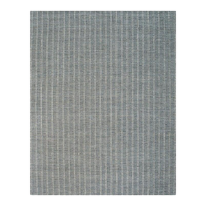 8x10 Gray Hand-Knotted Wool Subtle Vertical Stripes Geometric Modern Carpet Rug