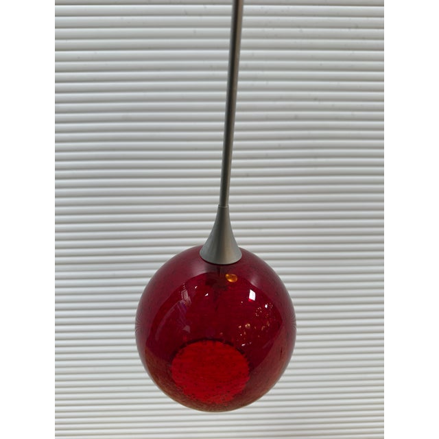 Bruck Lighting Bobo Red Pendant Lights, Set of Three For Sale - Image 10 of 12