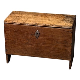 Small 19th Century Chest in Fir and Chestnut For Sale