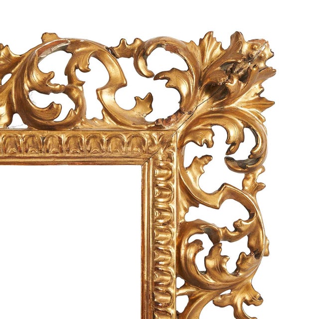 Rectangular Gilded Mirror Frame from the 1800s