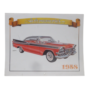 Automemories Classic Car 2014 Calendar Retro Styled 1958 Vintage Auto Art 4706b