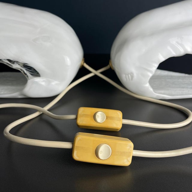 Oyster Murano Table Lamps by La Murrina, Italy, 1970s Set of 2 For Sale - Image 15 of 17