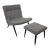 Lounge Chair and Ottoman in the Style of Milo Baughman For Sale