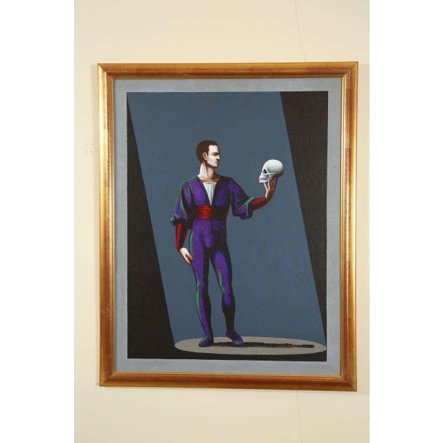 Hamlet. A small study in acrylic on canvas board for a proposed large painting by Lynn Curlee, award winning children's...