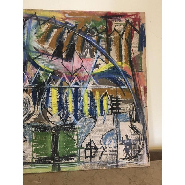 Ermete Lancini, Abstract Collage, 1960s, Mixed Media For Sale - Image 10 of 18