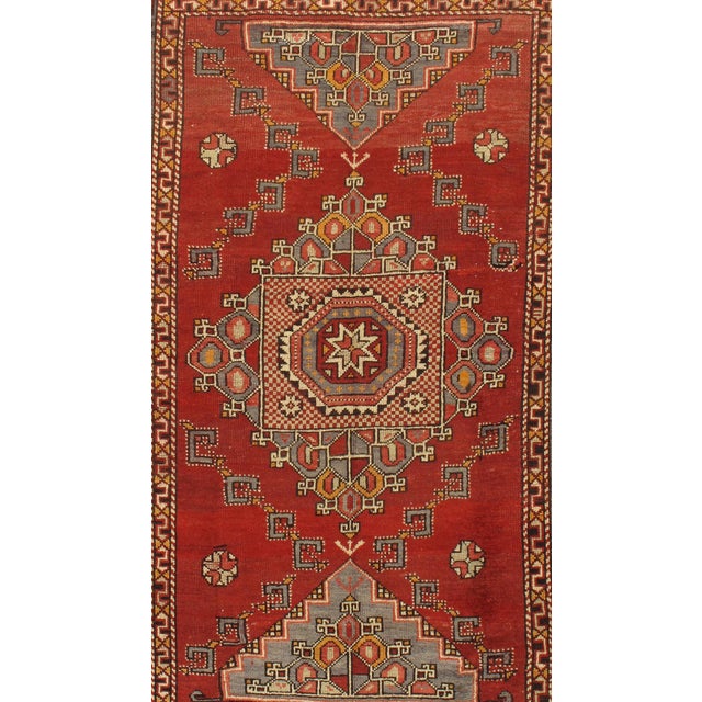Vintage Red Turkish Oushak Area Rug 5'5 X 8'2 For Sale In New York - Image 6 of 8