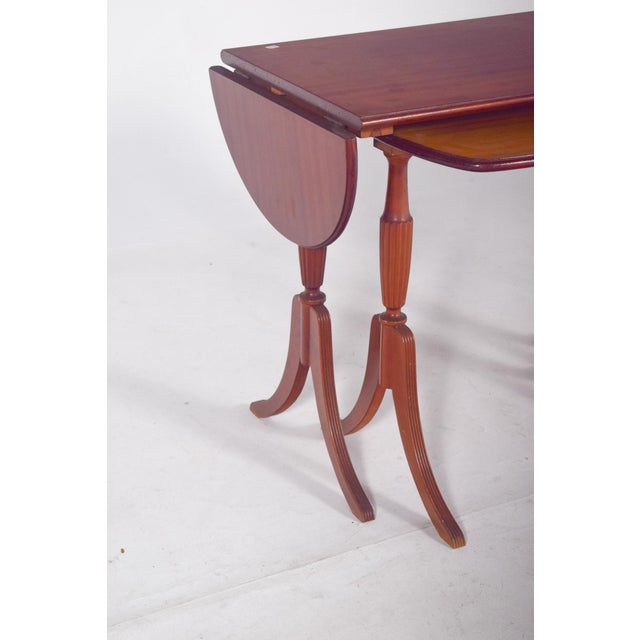 English Wood Nesting Tables, 1890s, Set of 2 For Sale - Image 9 of 11