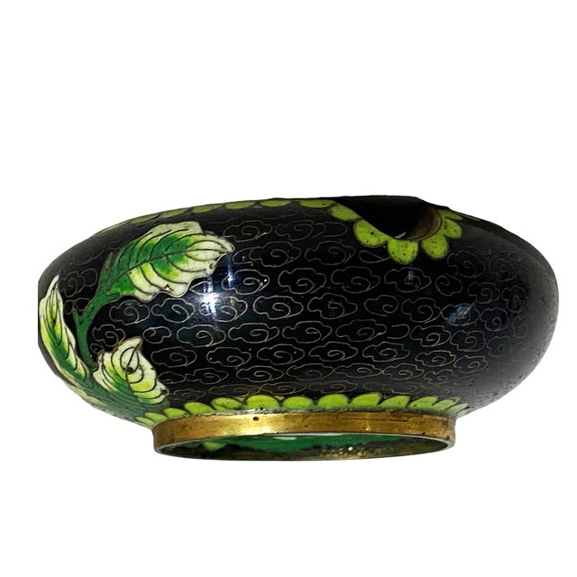 Chinoiserie Set of 3 Old Cloisonné Enamel Objects For Sale - Image 11 of 12