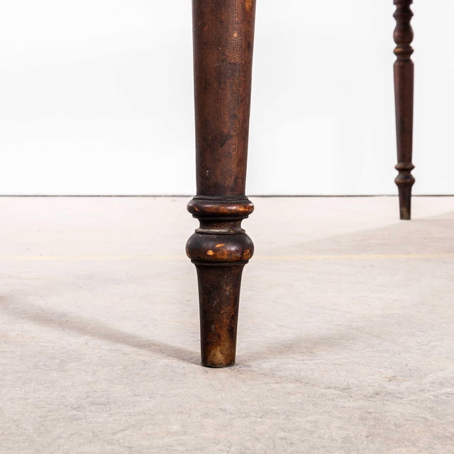 French Bobbin Leg Mid Oak Fruitwood Dining Table, 1940s For Sale - Image 9 of 11