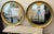 Large Concave Brass Frame Circular Mirrors, 1970, Set of 2 For Sale - Image 6 of 11