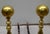Pair of Late 19th Century Canon Ball Brass and Iron Andirons For Sale - Image 4 of 5