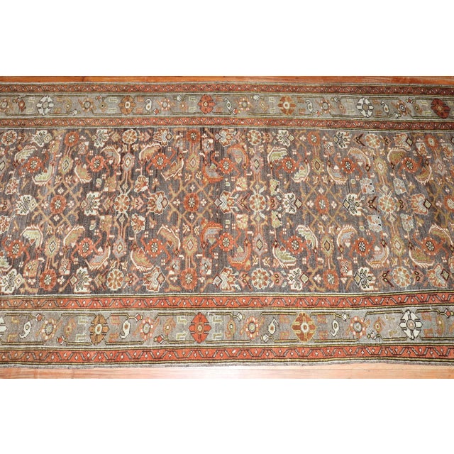 Persian Persian Malayer Wide Herati Runner rug no.j3378 For Sale - Image 3 of 10