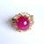 Bochic “Orient” Ruby & Multi Pastel Color Sapphire Cluster Ring Set 18K & Silver Natural Ruby - 14 Carats Cluster Multi...