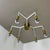 Gio Ponti Large Brass Italian Cubic Sputnik Ceiling Light Flush Mount in the manner of Stilnovo, Gio Ponti, Italy, 1960s For Sale - Image 4 of 18