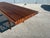1950s Attributed to Mel Smilow Slatted Solid Walnut Mid-Century Modern Bench Table For Sale - Image 9 of 10