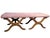 Mid 20th Century Vintage Dorothy Draper Espana Pink Velvet Bench With Curule Legs For Sale - Image 5 of 15