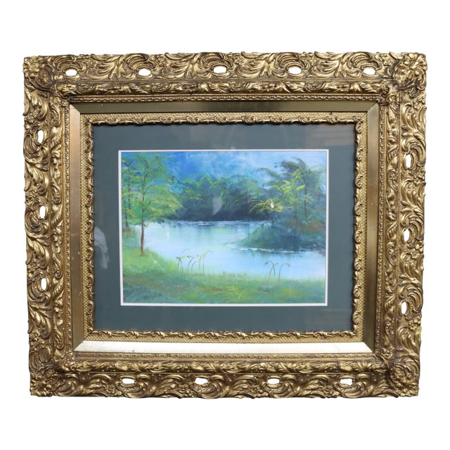 Signed Oil Painting W/Victorian Frame For Sale