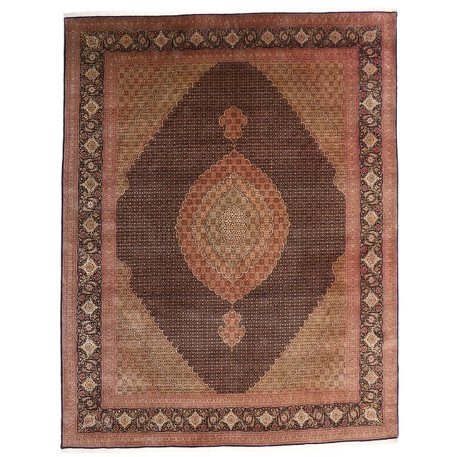 Late 20th Century Vintage Persian Tabriz Rug - 09'10 X 12'09 For Sale - Image 5 of 5