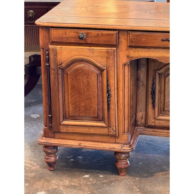 Wood 18th Century French Walnut Kneehole Desk For Sale - Image 7 of 14