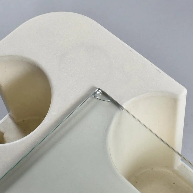 Off-white Sergio Mazza for Artemide Italian Space Age Bacco Bar Cart For Sale - Image 8 of 15