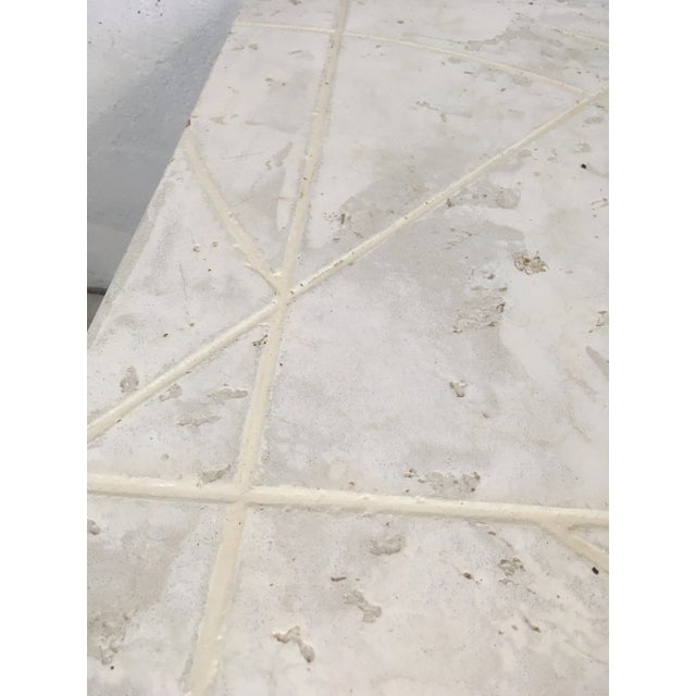 White White Faux Plaster Table For Sale - Image 8 of 10