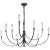 Reims Large Chandelier in Aged Iron Designer: Suzanne Kasler Fixture Height: 24.75" Min. Custom Height: 42" O/A Height:...
