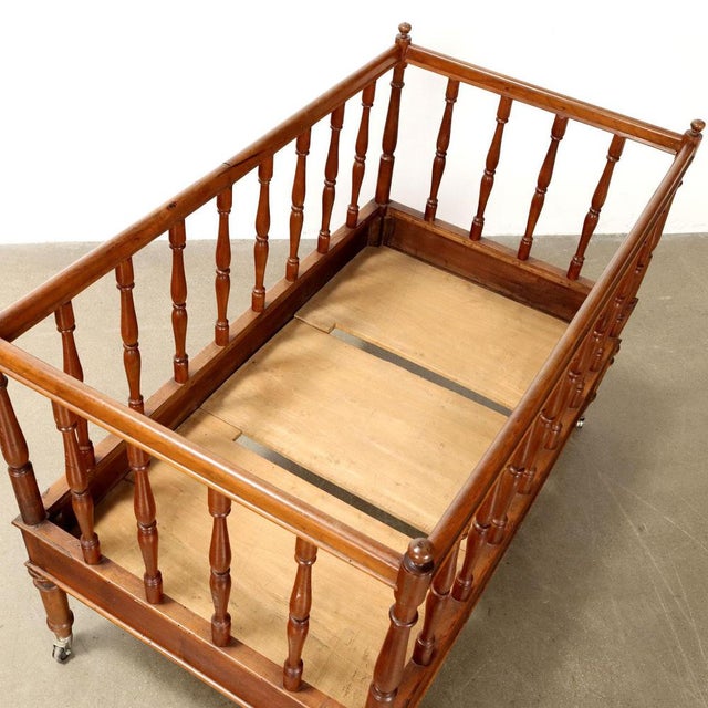 Small 18th Century Bed Umbertino in Walnut, Italy For Sale - Image 3 of 7