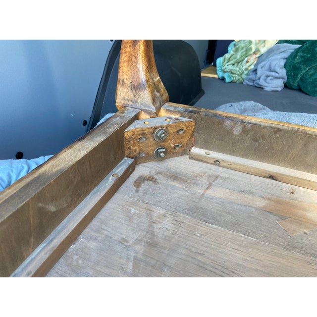 Vintage Mid Century Modern French Provincial Parquetry Burl Wood Coffee Table For Sale - Image 14 of 18