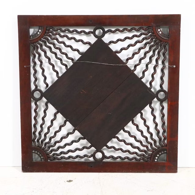 Wood Late 19th Century Aesthetic Movement Carved Wood Wall Mirror With Sunburst Frame For Sale - Image 7 of 7