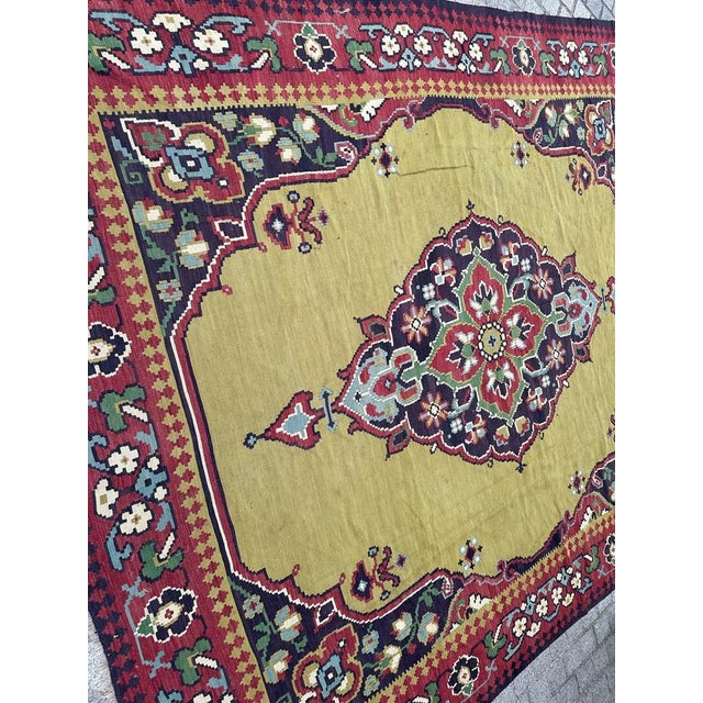 Large Vintage Transylvanian Kilim Rug, 1970s For Sale - Image 14 of 17