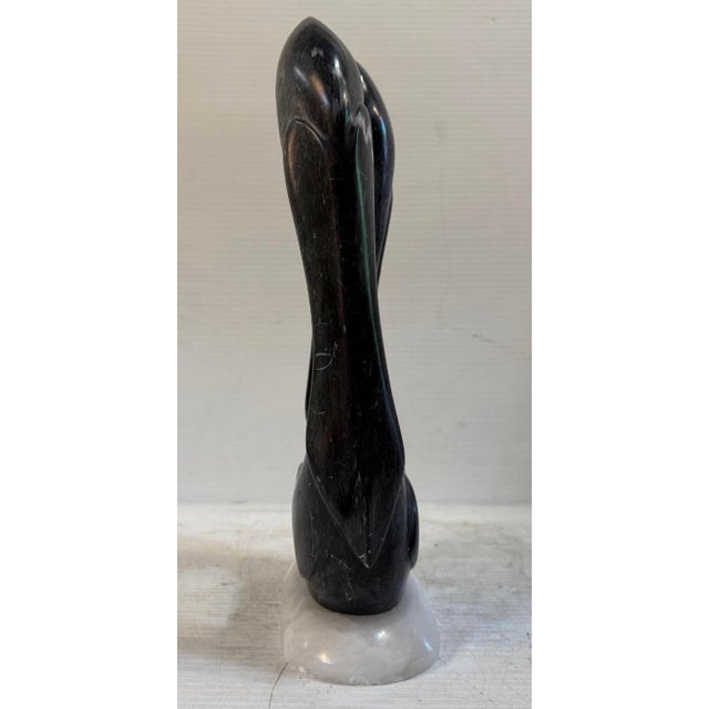 Vintage Black and White Abstract Marble Sculpture For Sale - Image 4 of 9