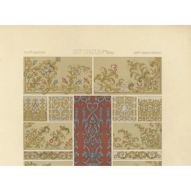 This exquisite chromolithograph, Plate LXXVIII from the influential 19th-century publication L'Ornement Polychrome,...