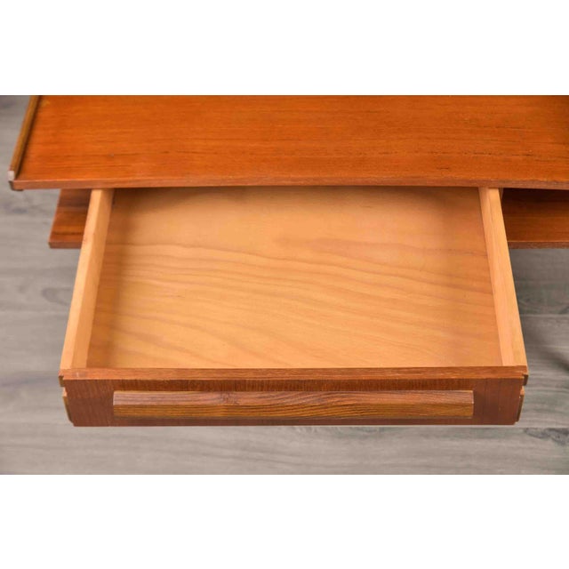 Mid-Century Italian Walnut Two-Tier Coffee Table For Sale - Image 4 of 11