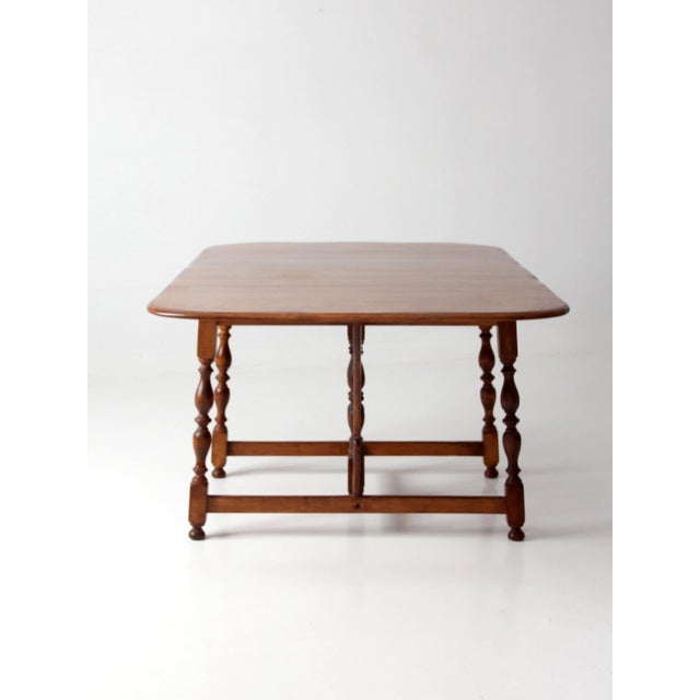 1940s American Chair Co Drop Leaf Gateleg Dining Table For Sale - Image 4 of 18