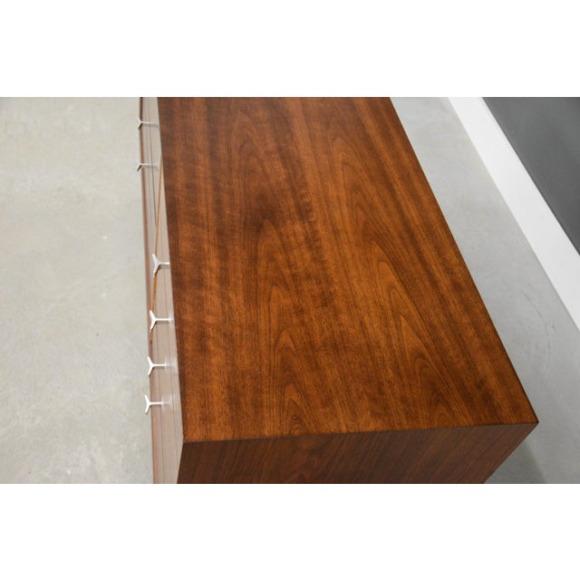 Metal 1950s Refinished George Nelson for Herman Miller Walnut Dresser For Sale - Image 7 of 11