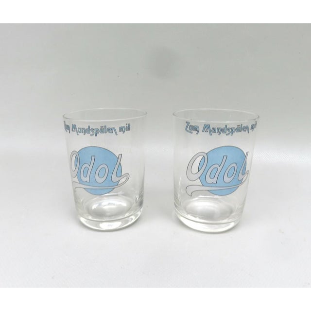 Art Deco Odol Toothpaste Cup with Wall Holders in Ceramic & Glass, 1920s, Set of 4 For Sale - Image 6 of 18