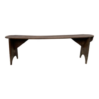 Antique French Wood Bench For Sale