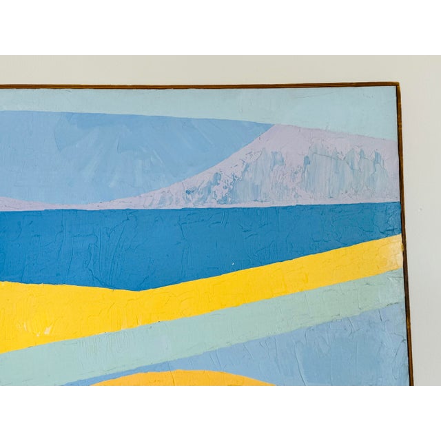 Vintage 1960s Multi-Colored Abstract Oil Painting by Frederic M. Faillace (1949-2023) Brookline Massachusetts artist.....